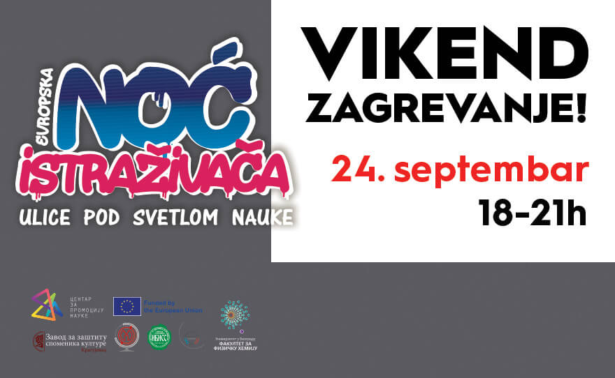 NOĆ ISTRAŽIVAČA – VIKEND ZAGREVANJE – 24.9, 18-21H