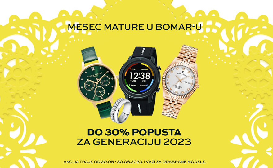 MESEC MATURE U BOMARu u prizemlju centra!