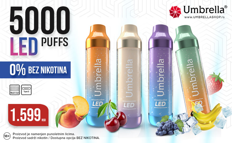 5000 PUFFS SA LED OSVETLJENJEM!