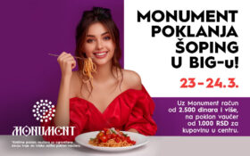 🎁MONUMENT POKLANJA ŠOPING U BIG-u, 23-24. mart🛍