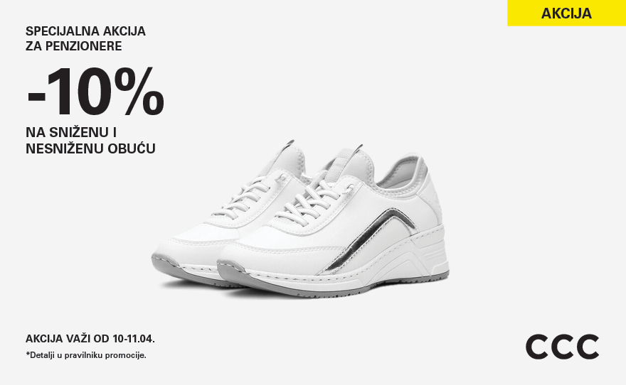 Specijalna akcija SAMO za penzionere u CCC prodavnici!