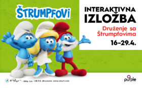 INTERAKTIVNA IZLOŽBA DRUŽENJE SA ŠTRUMPFOVIMA, 16 – 29. april