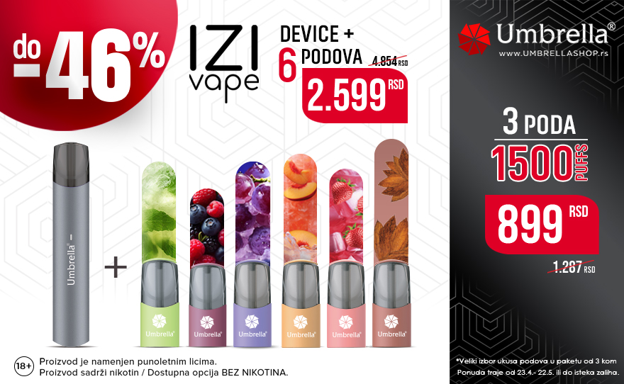 -46% u Umbrella shopu za IZI VAPE model