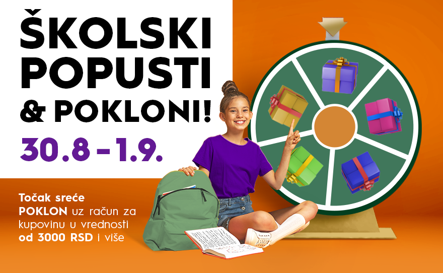 🎡ŠKOLSKI POPUSTI I POKLONI, 30. avgust – 1. septembar🎡