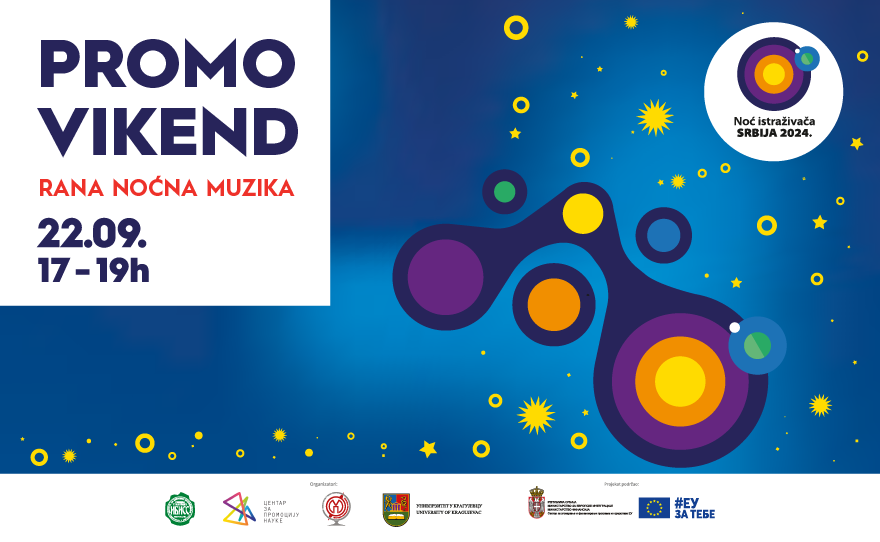 🎶✨PROMO VIKEND ZA EVROPSKU NOĆ ISTRAŽIVAČA, 22.9.