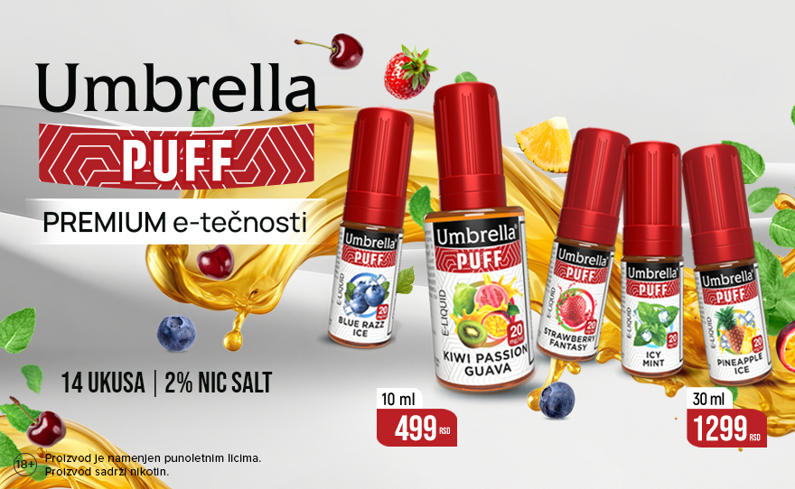 INTENZIVNE E-TEČNOSTI – UMBRELLA PUFF