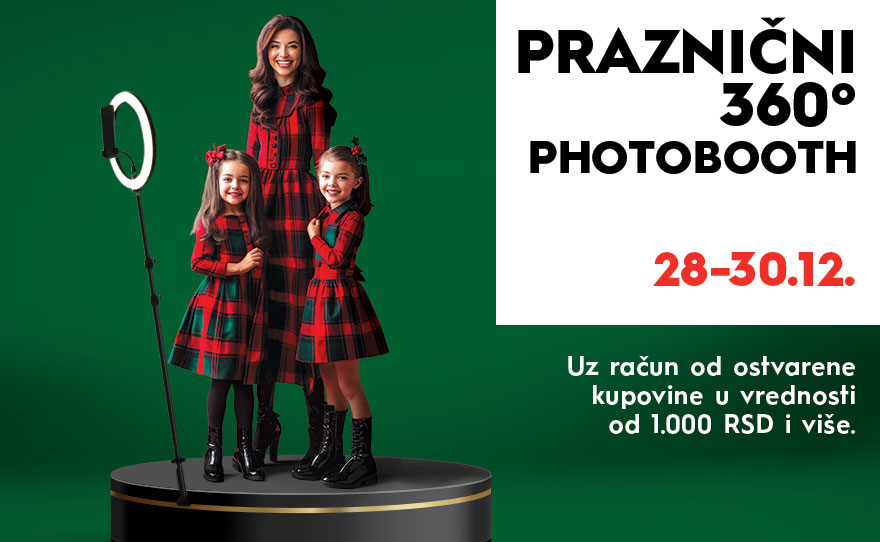 ❄️BIG PRAZNIČNI 360 photobooth, 28-30. decembar, 14-17h❄️