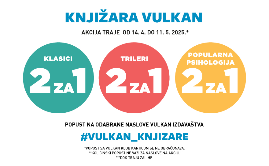 Akcija „2 za 1“ u Vulkan knjižarama je počela!