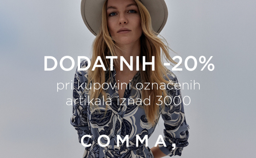 Comma donosi dodatnih -20% pri kupovini preko 3.000 RSD