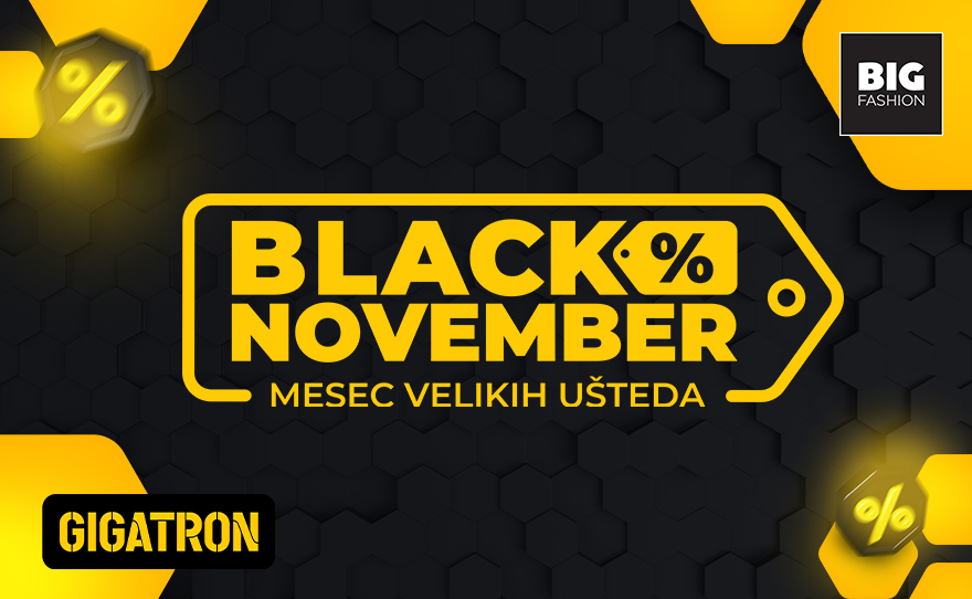 Black november u Gigatronu – mesec velikih popusta je počeo!