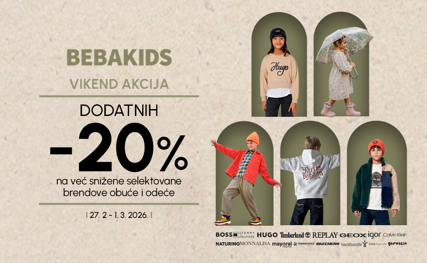 BEBAKIDS BRENDOMANIJA – iskoristite dodatan popust!