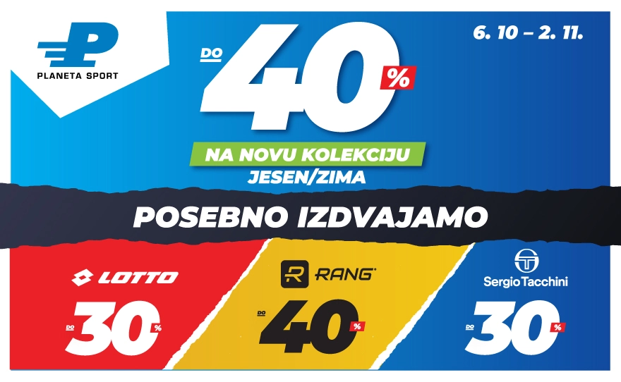 Planeta Sport – do 40% na novu kolekciju jesen/zima!