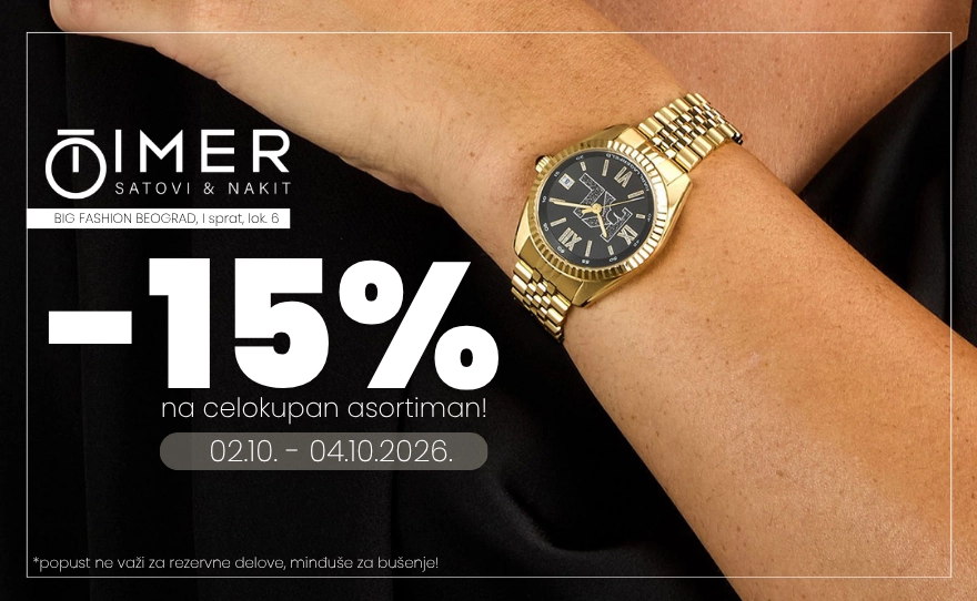 BIG ŠOPING DANI U TIMERU – 15% POPUSTA NA CEO ASORTIMAN!