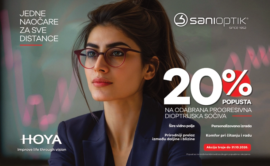 SANI OPTIK – IZABERI JEDNE NAOČARE ZA SVE DISTANCE