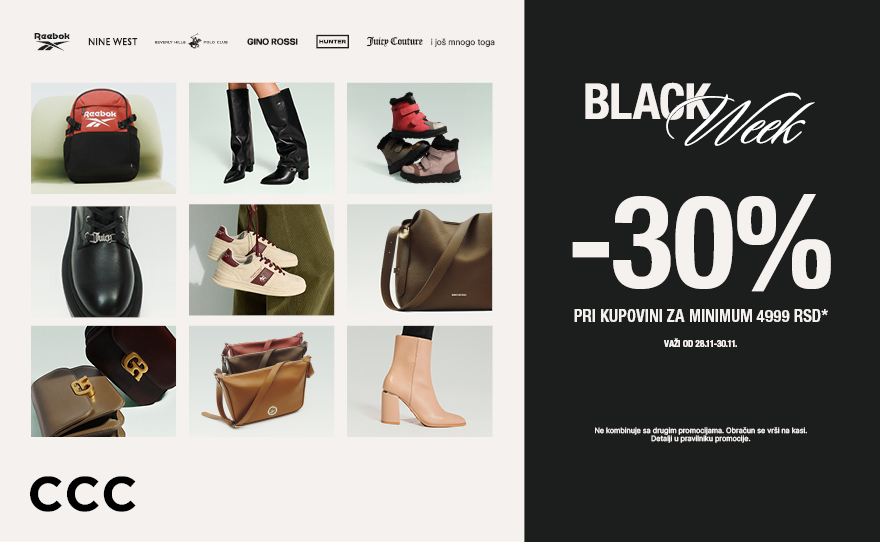 BLACK WEEK Akcija u CCC prodavnici!
