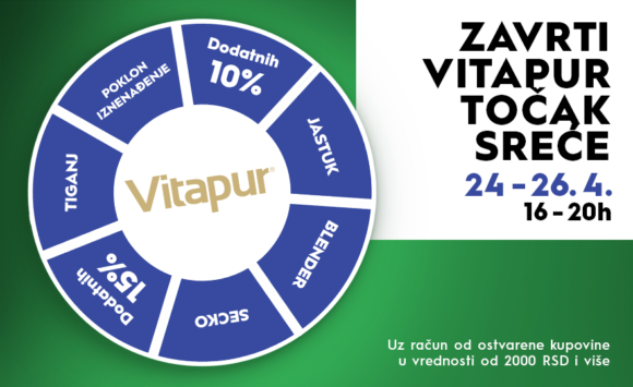 🎡 ZAVRTI VITAPUR TOČAK SREĆE I 24–26. APRIL, 16-20H