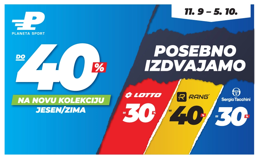 Planeta sport – do 40% popusta na kompletnu novu kolekciju jesen/zima!