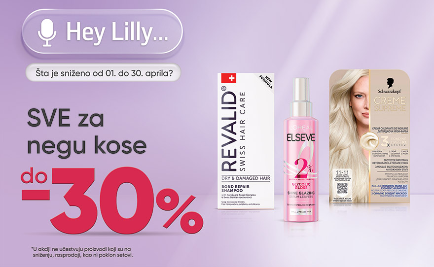 Lilly – Popust na sve za negu kose