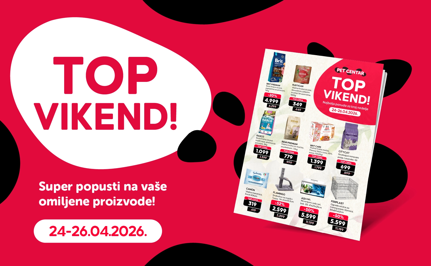 Pet Centar – TOP VIKEND ponuda, iskoristi sjajne popuste!