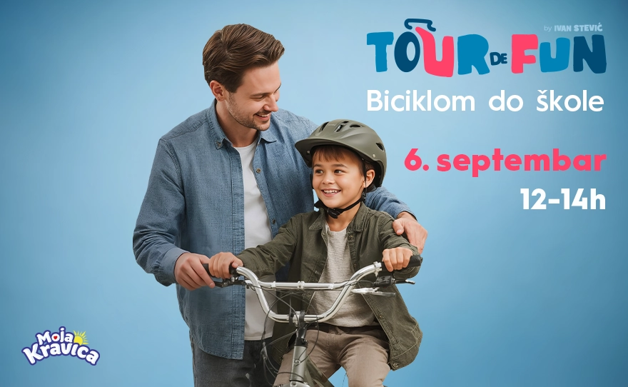 🚴♂️ TOUR DE FUN | Biciklom do škole, 6. septembar, 12–14h 🚴♂️