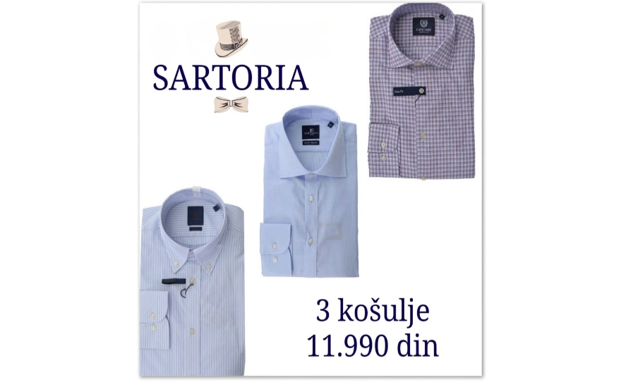 Sartoria – 3 košulje za 11.990 din