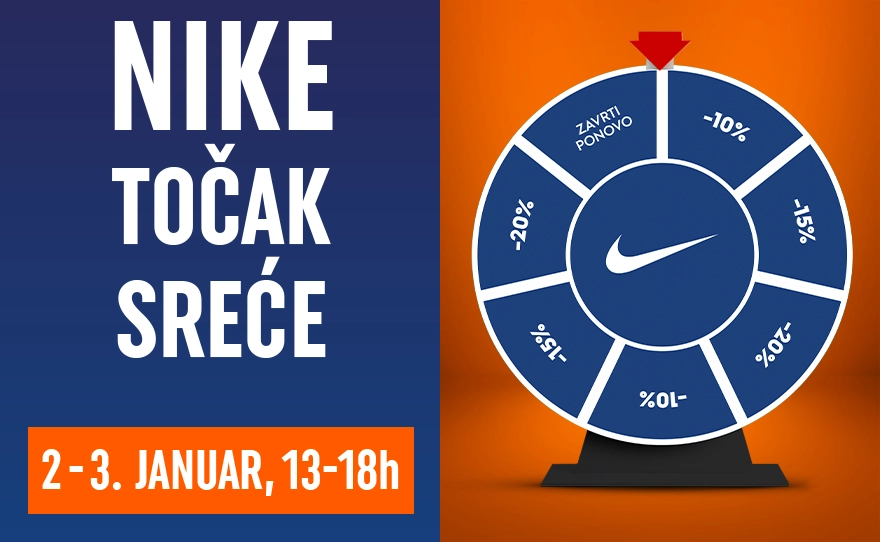 NIKE TOČAK SREĆE I 2-3. JANUAR 🎡