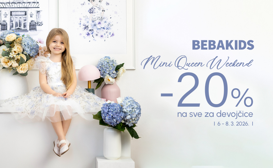 BEBAKIDS – SAMO 3 DANA 20% na sve za devojčice! ✨