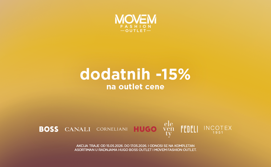 Movem Fashion Outlet – Dodatnih 15%