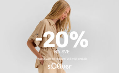 20% na sve pri kupovini 2 ili više artikala u S.Oliver-u