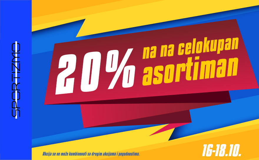 Sportizmo – 20% na celokupan asortiman