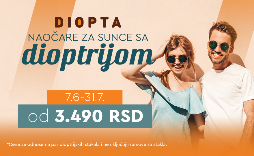 AKCIJA U DIOPTI: Naočare za sunce sa dioptrijom već od 3.490 rsd