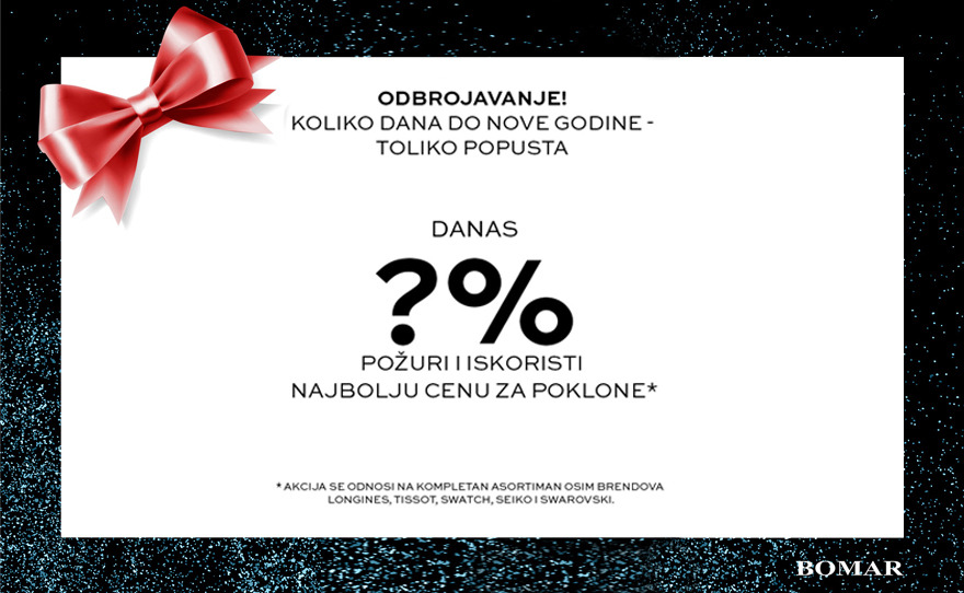 KOLIKO DANA DO NOVE GODINE TOLIKO % POPUSTA!