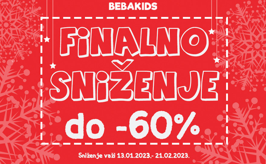 FINALNO SNIŽENJE do čak 60% u BEBAKIDS-u!