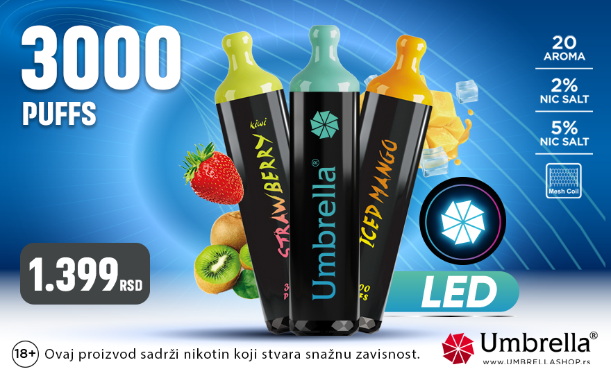 Umbrella 3000 PUFFS u novom ruhu