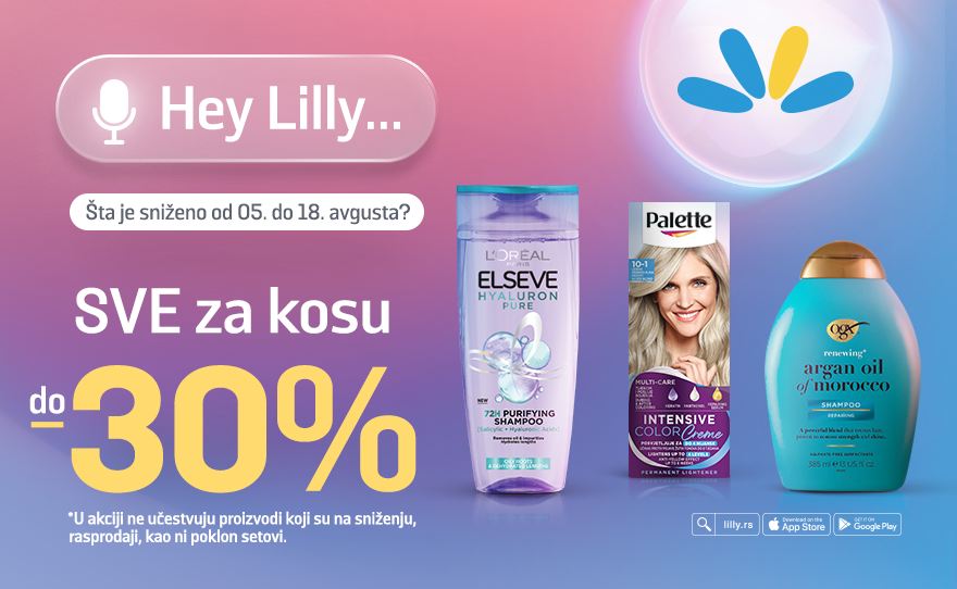 Svi proizvodi za negu kose sniženi su do -30%