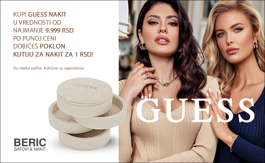 GUESS luksuzna poklon kutija uz kupovinu nakita u Galeriji BERIĆ!