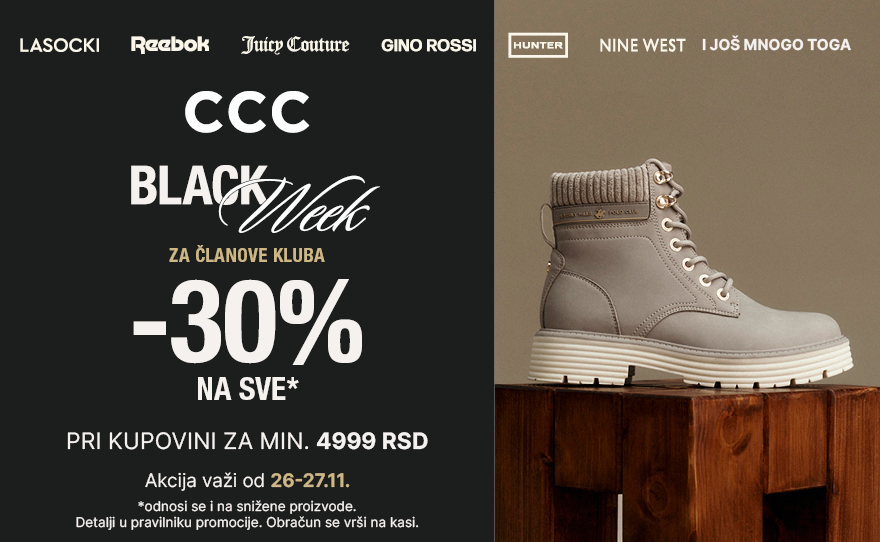 30% na sve za članove CCC kluba!