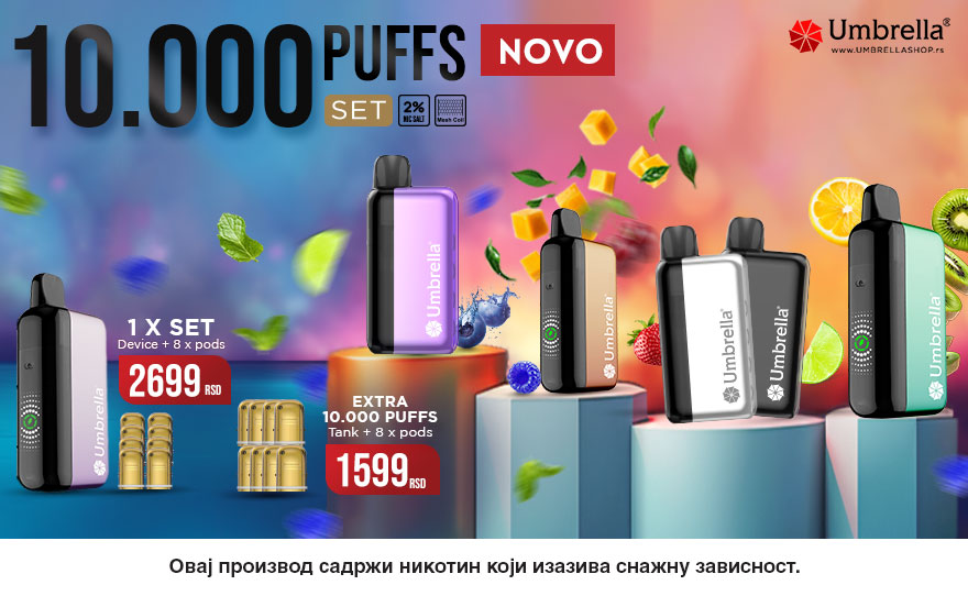 NOVO – Umbrella 10000 PUFFS SET!