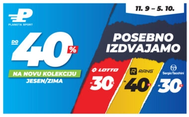 Planeta sport – do 40% popusta na kompletnu novu kolekciju jesen/zima!
