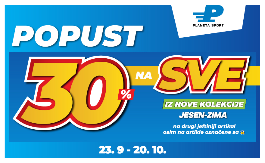 Planeta Sport – 30% popusta na drugi jeftiniji artikal