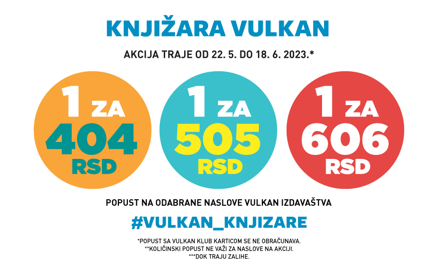 Dragi ljubitelji knjiga, u Vulkan knjižari je počela akcija koja će vas oduševiti!