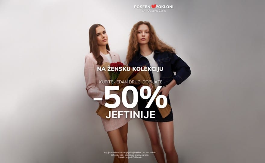 U DeFacto radnji ostvarujete 50% popusta na drugi jeftiniji artikal