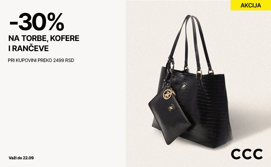 30% Popusta na Torbe, Kofere i Rančeve