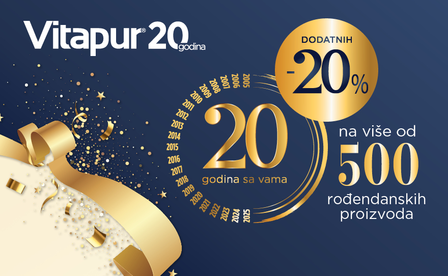 Vitapur slavi 20 godina – obezbedite dodatnih -20% popusta