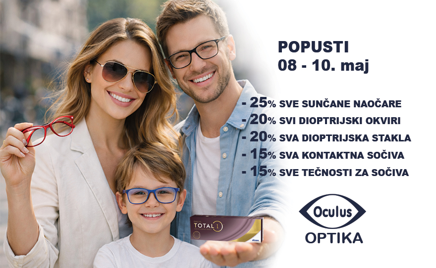 Oculus Optika – POPUSTI 08-10.05.2026