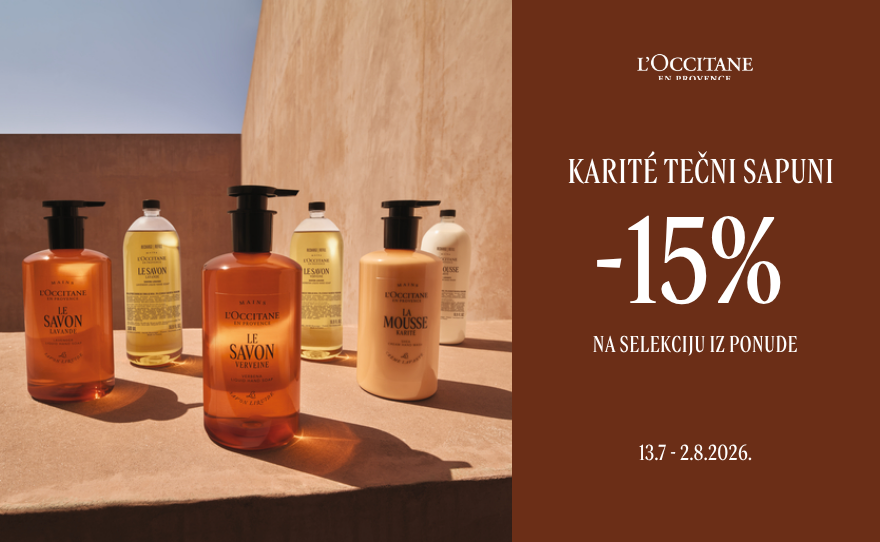 15% popusta na L’OCCITANE Karité tečne sapune