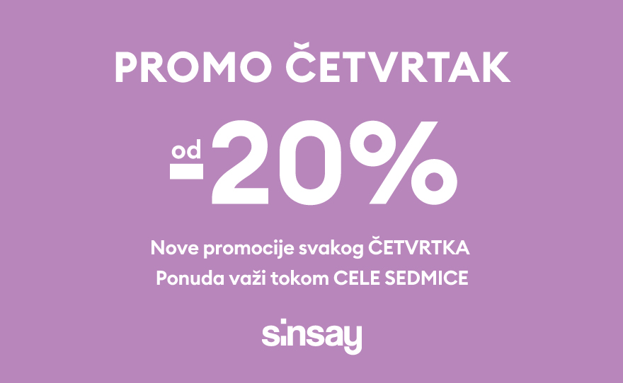 PROMO ČETVRTAK u Sinsay-u
