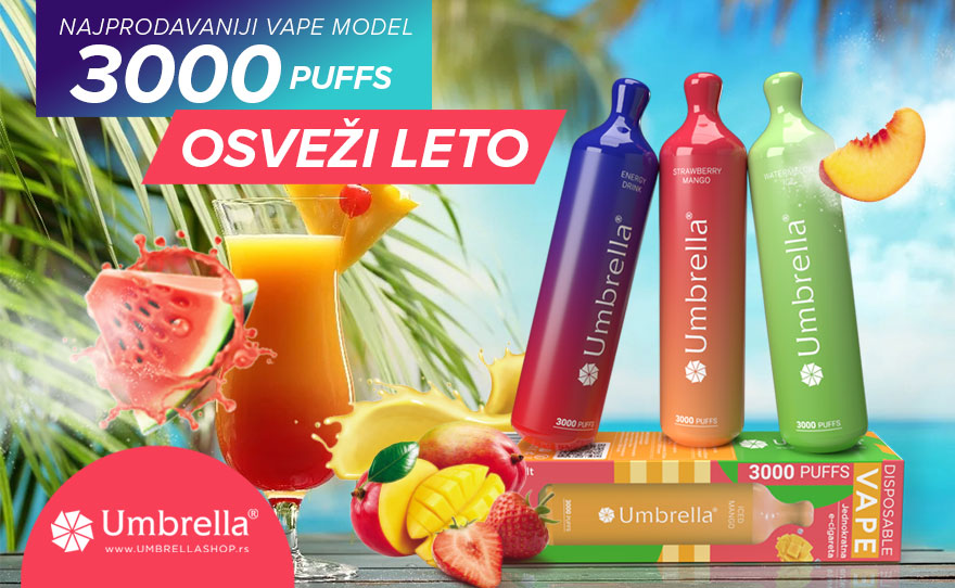 Najpopularniji model – Umbrella 3000 PUFFS je tu!