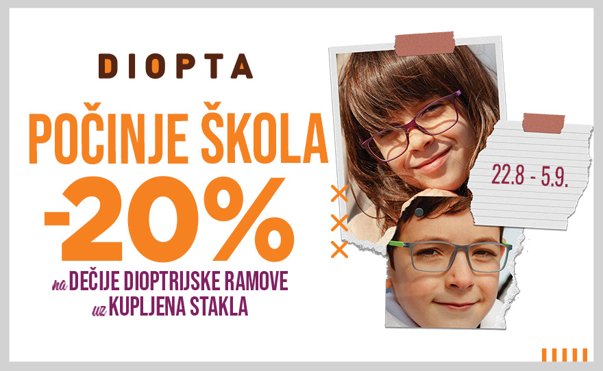 -20% na dečije dioptrijske ramove!