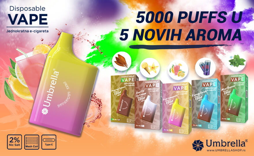 5000 PUFFS U 5 NOVIH AROMA!